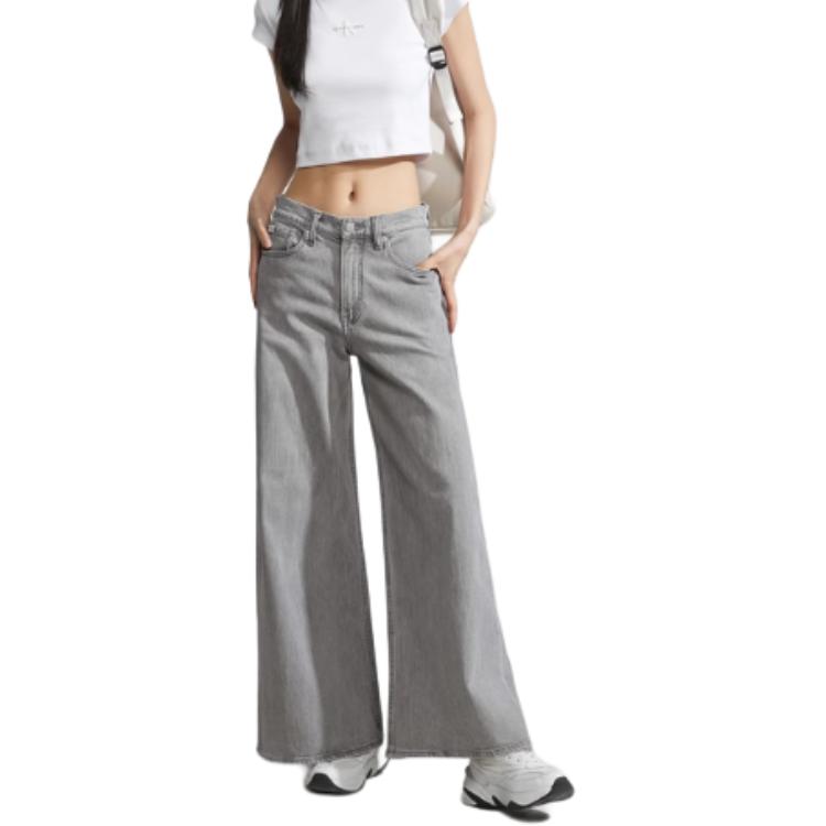 (Women) Calvin Klein  Washed Low-Rise Jeans Denim Gray. J221024 圖 5