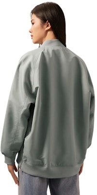 (W) Calvin Klein Jaket Baseball Waterproof dengan Resleting dan Kerah. J224361 1