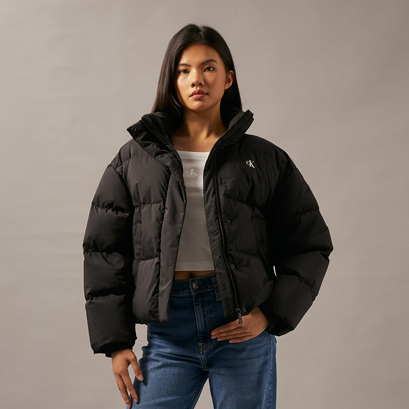 Shop (W) Calvin Klein 防水羽絨外套絨毛領設計 J224788