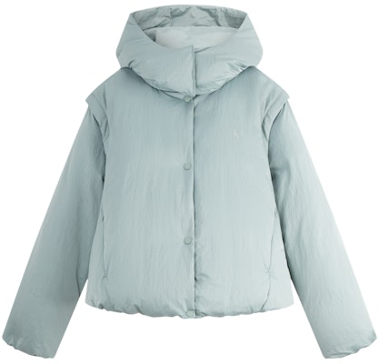 (Women) Calvin Klein Waterproof Down Jacket with Detachable Sleeves & Hood J224595 Cheap (Women) Calvin Klein Waterproof Down Jacket with Detachable Sleeves & Hood J224595