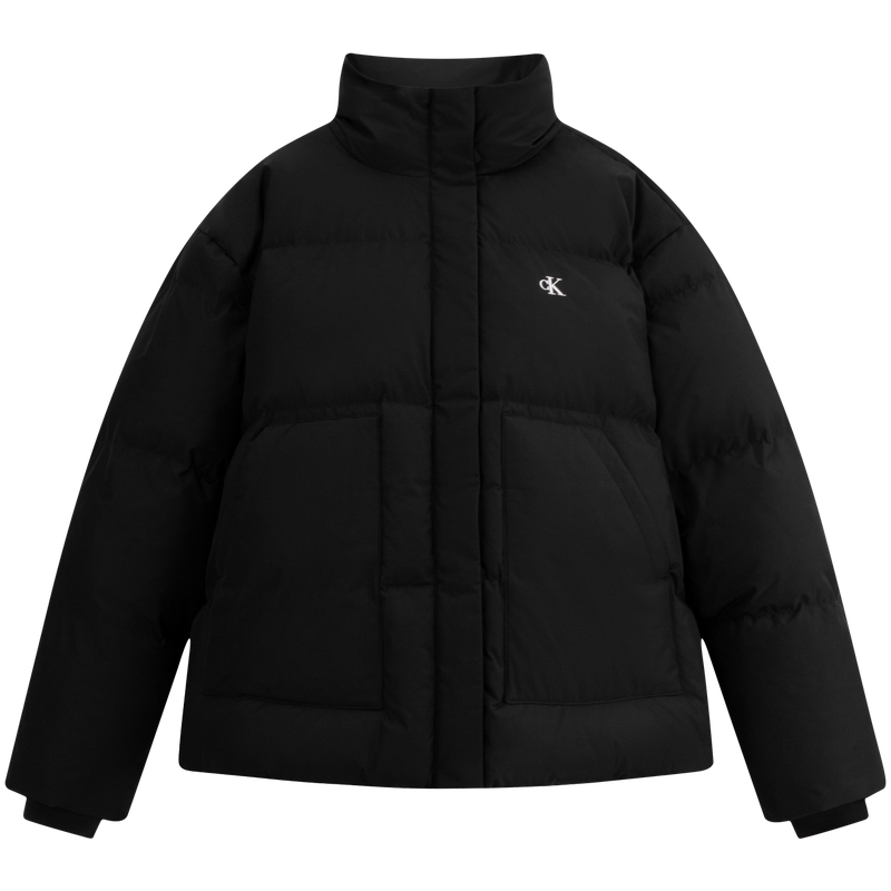 Order (W) Calvin Klein Jaket Puffer Tahan Air dengan Poket Besar. J224676