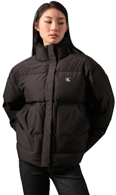 (Women) Calvin Klein Waterproof Down Puffer Jacket with Large Pockets. J224676 Shop (Women) Calvin Klein Waterproof Down Puffer Jacket with Large Pockets. J224676