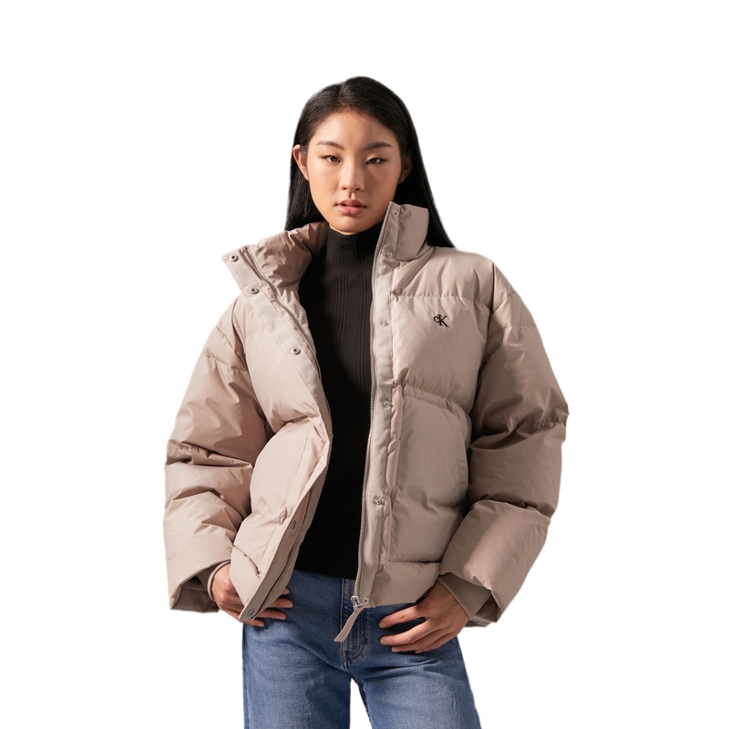 Cheap (W) Calvin Klein Jaket Puffer Tahan Air dengan Poket Besar. J224676