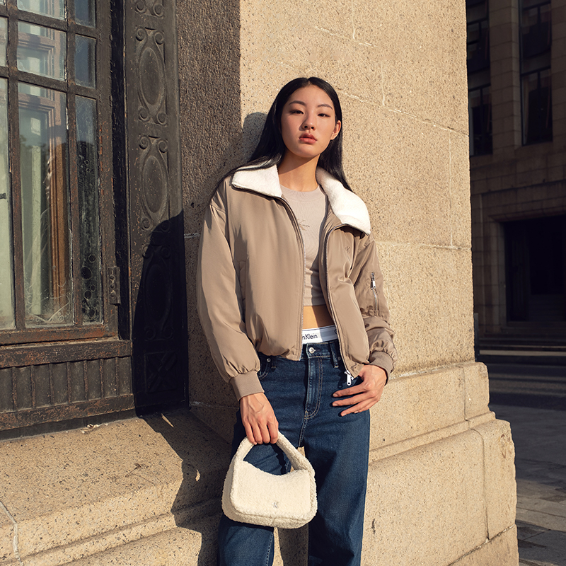 Cheap (W) Calvin Klein 防水復古羊毛領羽絨外套. J224592