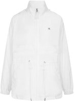 (Women) CALVIN KLEIN White Hooded Jacket with Embroidered Logo and Drawstring Waist J218892-YAF (Women) CALVIN KLEIN White Hooded Jacket with Embroidered Logo and Drawstring Waist J218892-YAF