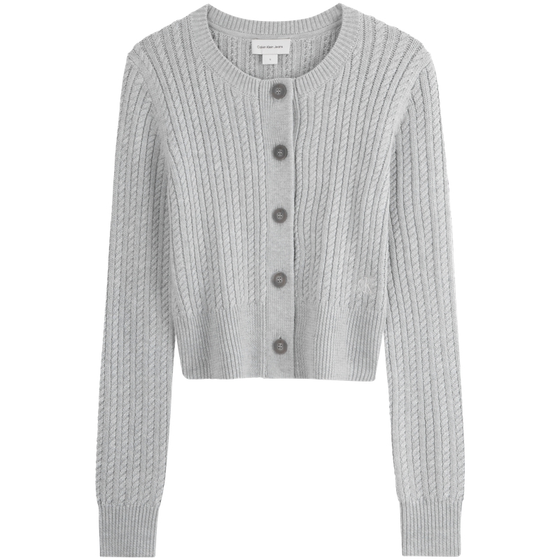 (Women) Calvin Klein  Wool Blend Cable Knit Button Cardigan Sweater. J224570 圖 5