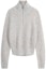 Order (Women) Calvin Klein Wool Blend Embroidered Half-Zip Sweater Pearl Grey. J224565