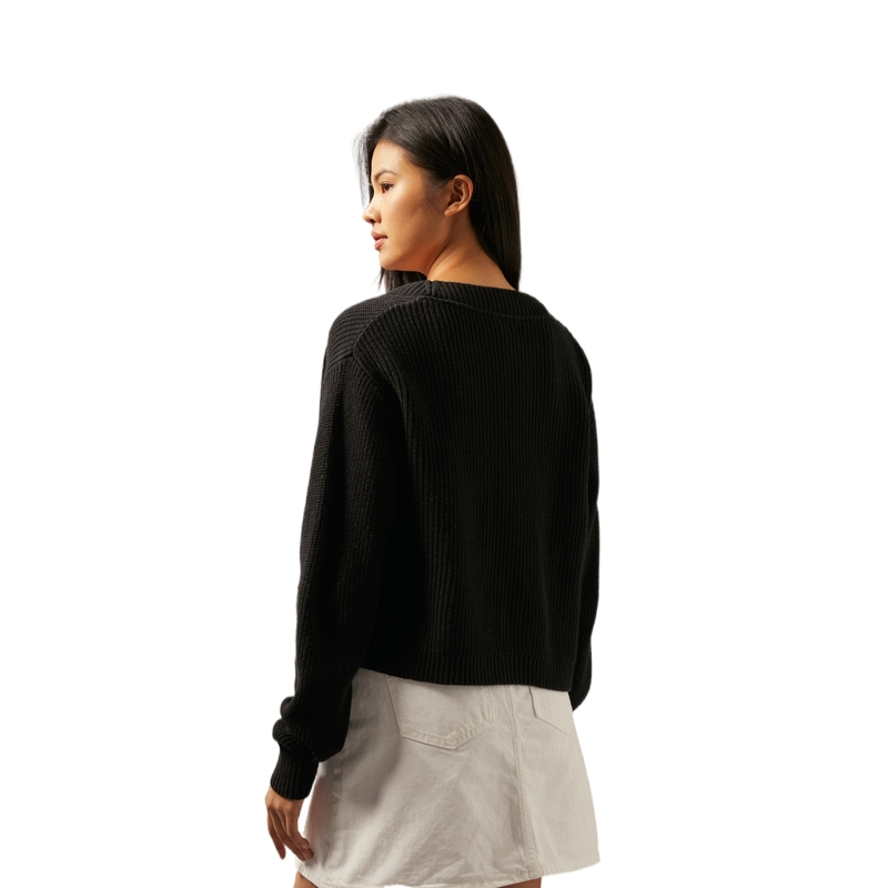 (Women) Calvin Klein  Wool Blend V-Neck Button Knit Cardigan Sweater. J224775 圖 12