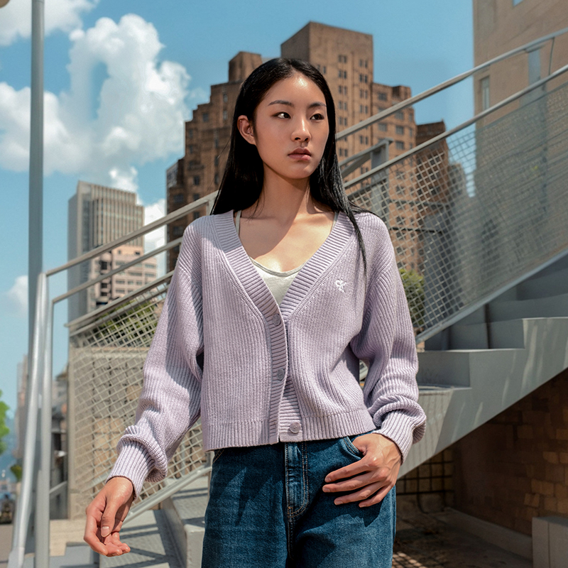 (Women) Calvin Klein  Wool Blend V-Neck Button Knit Cardigan Sweater. J224775 圖 14