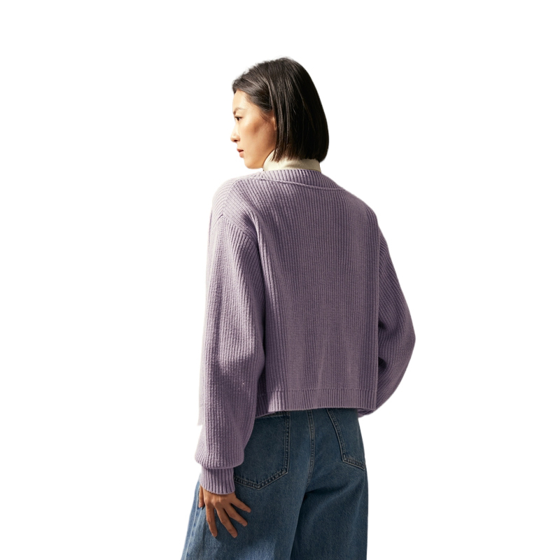 (Women) Calvin Klein  Wool Blend V-Neck Button Knit Cardigan Sweater. J224775 圖 17