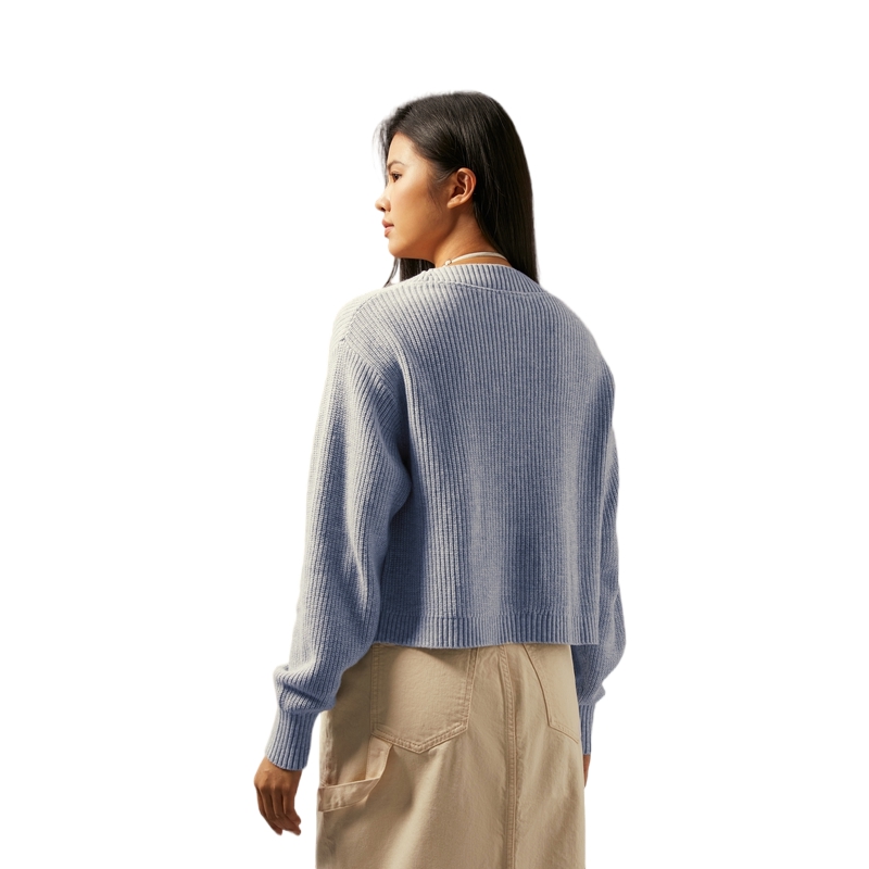 (Women) Calvin Klein  Wool Blend V-Neck Button Knit Cardigan Sweater. J224775 圖 5