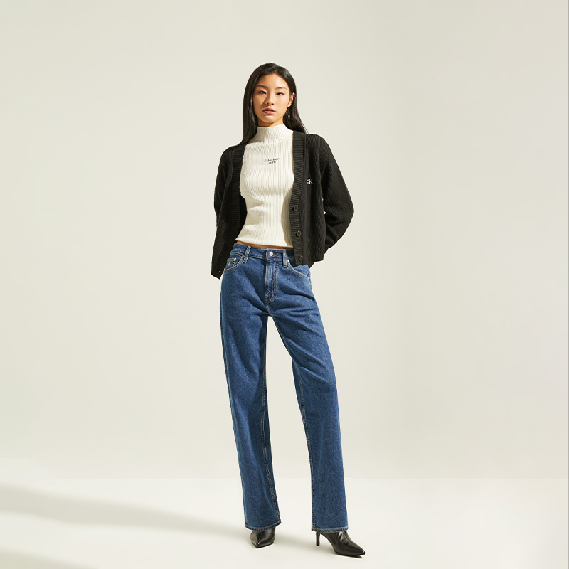 (Women) Calvin Klein  Wool Blend V-Neck Button Knit Cardigan Sweater. J224775 圖 10