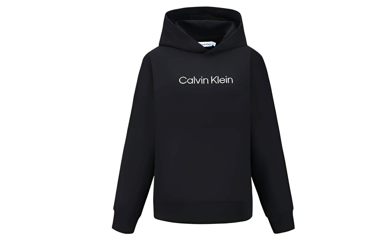 (Women) Calvin Klein Black Hoodie with Embroidered Lettering 40WH106-001