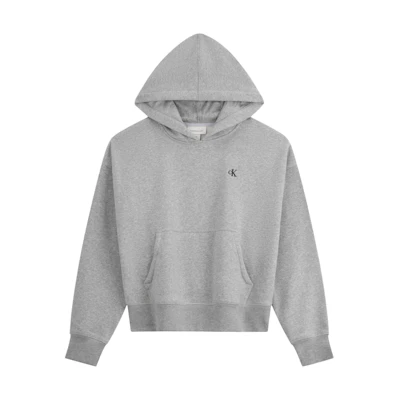 (Women) Calvin Klein Casual Embroidered Logo Fleece Hoodie 40WI255