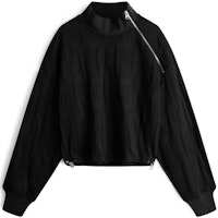 (Women) Calvin Klein CK Letter Jacquard Half-Zip Cotton Sweatshirt Women Space Black J222298BEH (Women) Calvin Klein CK Letter Jacquard Half-Zip Cotton Sweatshirt Women Space Black J222298BEH
