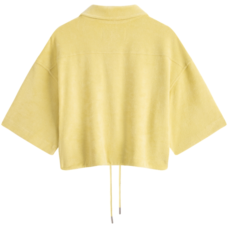 Lookbook (W) 卡尔文克莱恩刺绣短袖短款卫衣 茉莉黄 ZW02480