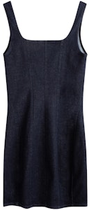 (W) CALVIN KLEIN 丹寧刺繡修身彈性吊帶洋裝 女款 藍黑色 40WK718 Lookbook (W) CALVIN KLEIN 丹寧刺繡修身彈性吊帶洋裝 女款 藍黑色 40WK718