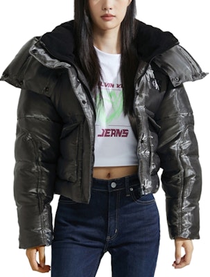 (W) Calvin Klein 早秋刺繡標誌連帽棉外套 女款 灰色 J221878-0GK Buy (W) Calvin Klein 早秋刺繡標誌連帽棉外套 女款 灰色 J221878-0GK