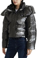 (W) Calvin Klein 早秋刺繡標誌連帽棉外套 女款 灰色 J221878-0GK Purchase (W) Calvin Klein 早秋刺繡標誌連帽棉外套 女款 灰色 J221878-0GK