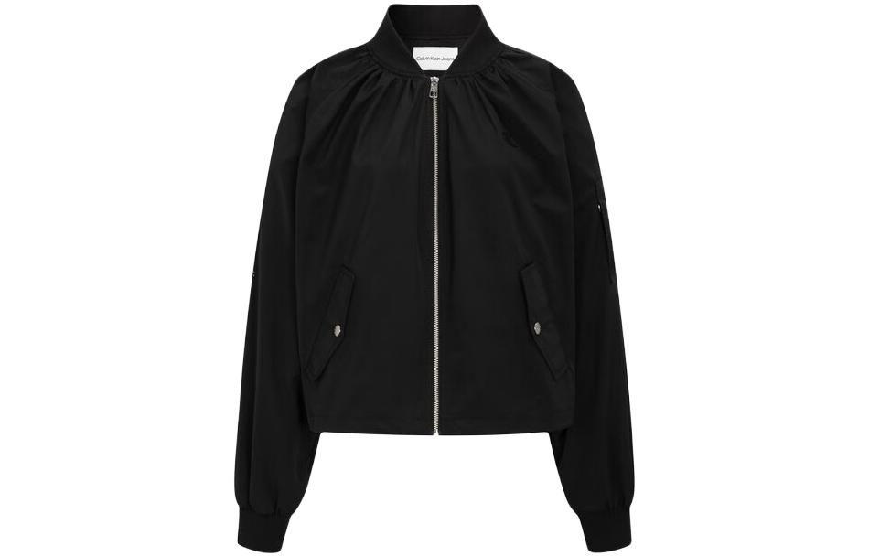 (Women) Calvin Klein Embossed Logo Print Jacket Women’s Black J221118-BEH