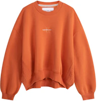 (Women) Calvin Klein Embroidered Logo Fleece Crewneck Sweatshirt J223410 (Women) Calvin Klein Embroidered Logo Fleece Crewneck Sweatshirt J223410