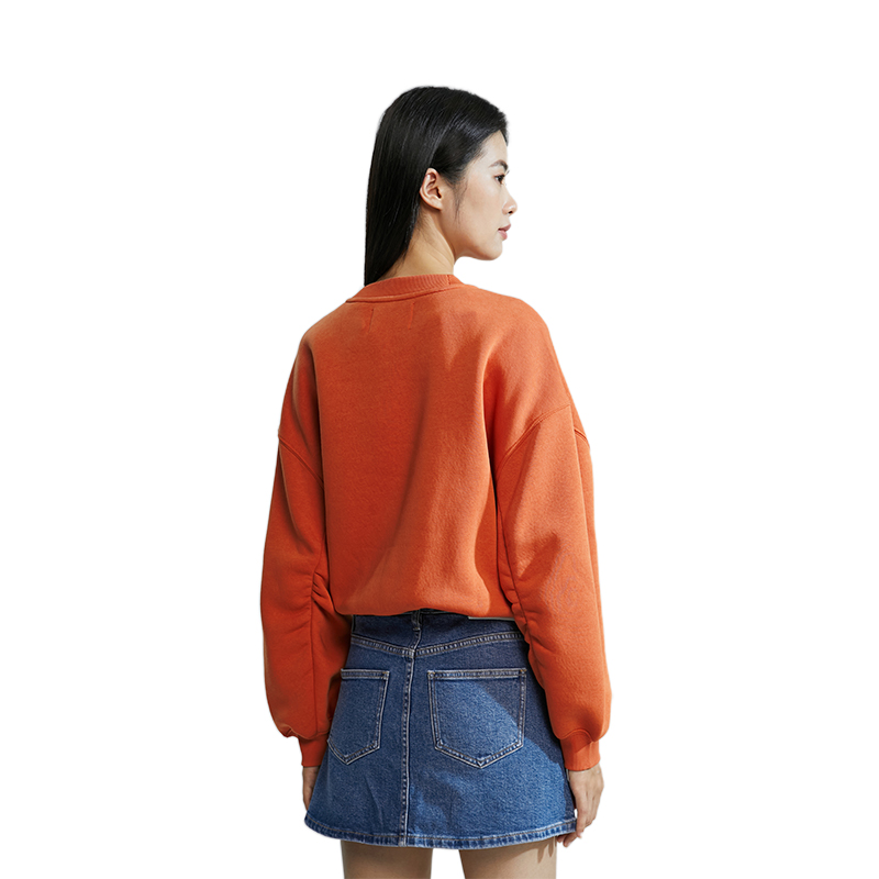 Details for (W) 卡尔文克莱恩刺绣标志羊毛圆领卫衣 J223410