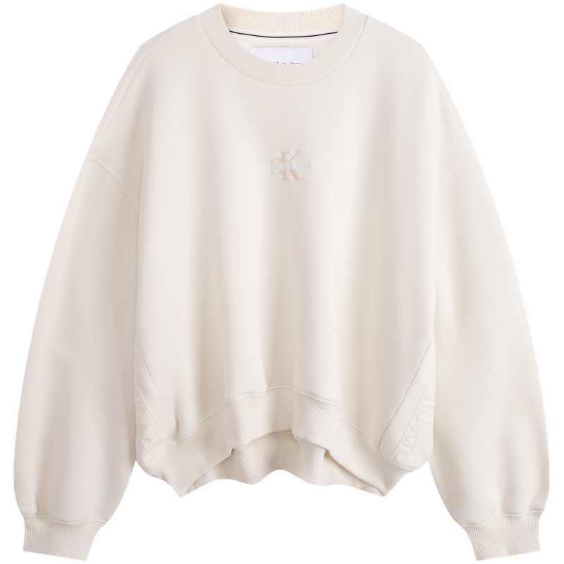 Sizing (W) 卡尔文克莱恩刺绣标志羊毛圆领卫衣 J223410