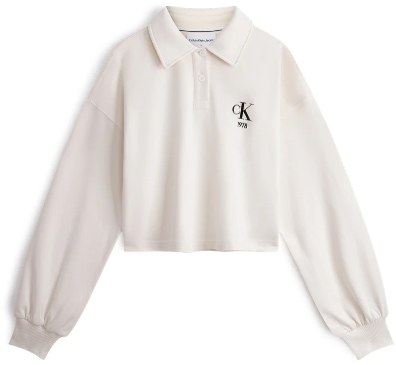 women-calvin-klein-flocked-letter-half-placket-polo-pullover-sweatshirt-milk-white-j222301