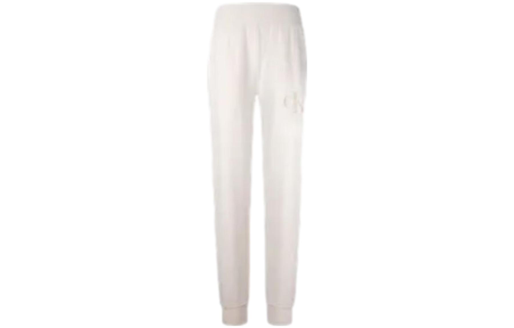 Order (W) Pantalones Jogger Tejidos Calvin Klein FW23 Elásticos Sólidos - Blanco Leche J222819