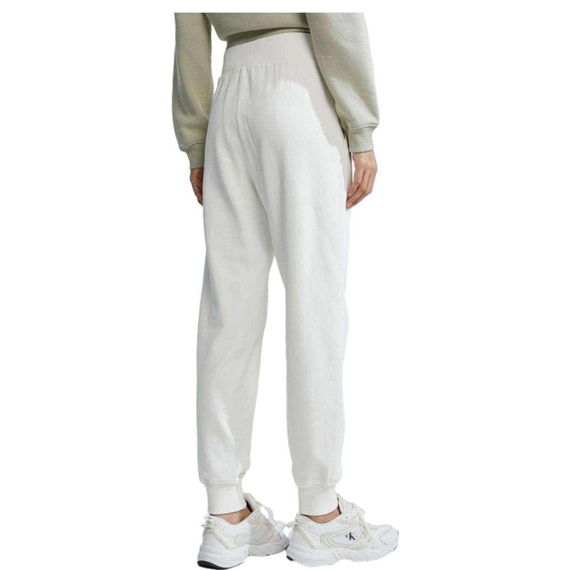 Shop (W) Pantalones Jogger Tejidos Calvin Klein FW23 Elásticos Sólidos - Blanco Leche J222819