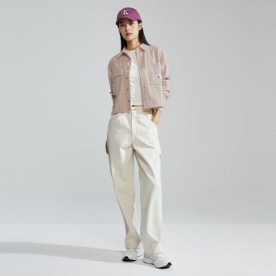 (W) Calvin Klein FW23 方领长袖衬衫 - 红色 J222387 Shop (W) Calvin Klein FW23 方领长袖衬衫 - 红色 J222387