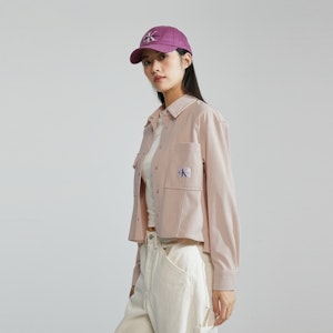 (W) Calvin Klein FW23 Baju Lengan Panjang Solid Square Neck - Merah Rouge. J222387 Purchase (W) Calvin Klein FW23 Baju Lengan Panjang Solid Square Neck - Merah Rouge. J222387