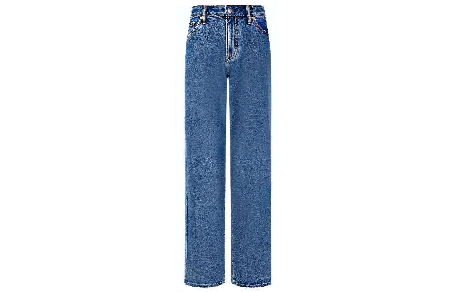 (Women) CALVIN KLEIN FW23 Retro 90s Straight Fit Denim Jeans Women - Blue J222269-1A4