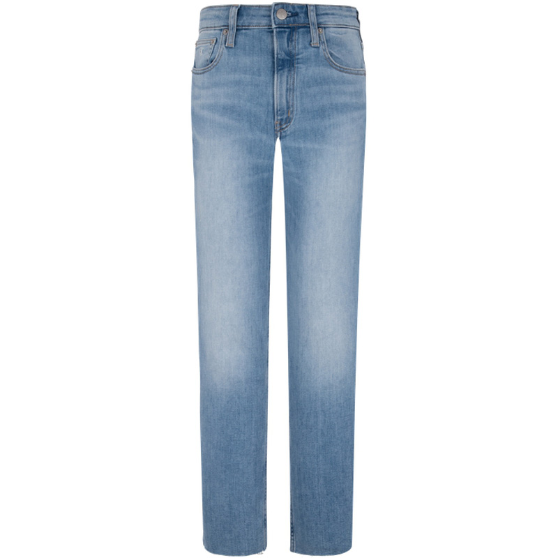 (Women) Calvin Klein High-Waist Slim Straight Cut Jeans Light Blue  Casual Fashion J223174-1AA