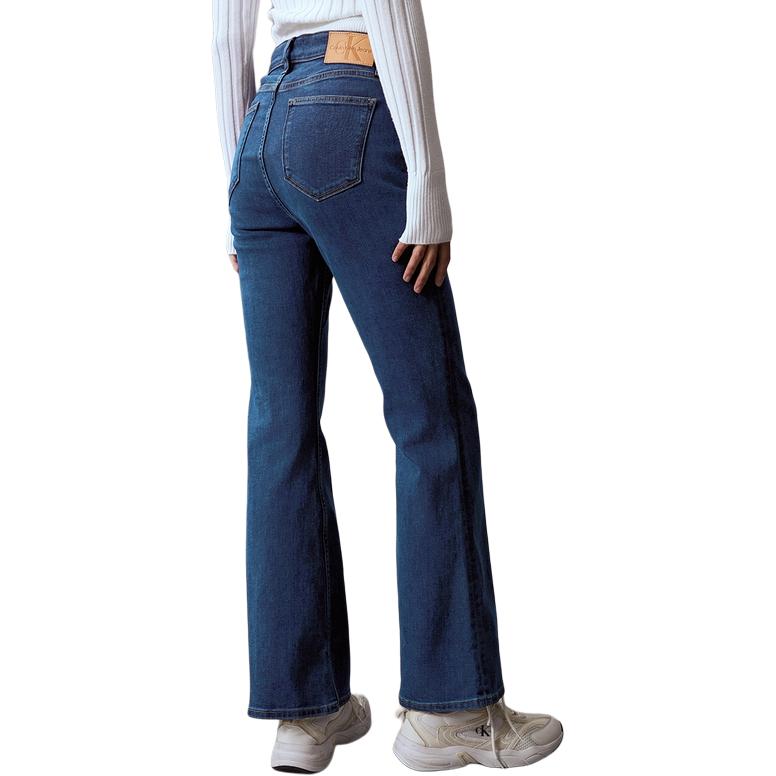 (Women) Calvin Klein High-Waisted Flared Cutout Washed Denim Jeans Women Blue J222910-1BJ 圖 4