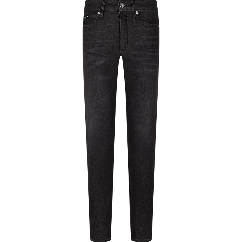 (Women) Calvin Klein High-Waisted Skinny Washed Denim Jeans Women Black Denim. J222908-1BY