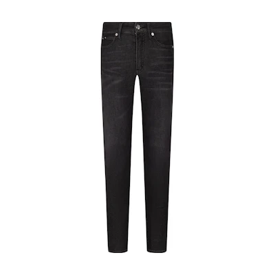 (Women) Calvin Klein High-Waisted Skinny Washed Denim Jeans Women Black Denim. J222908-1BY