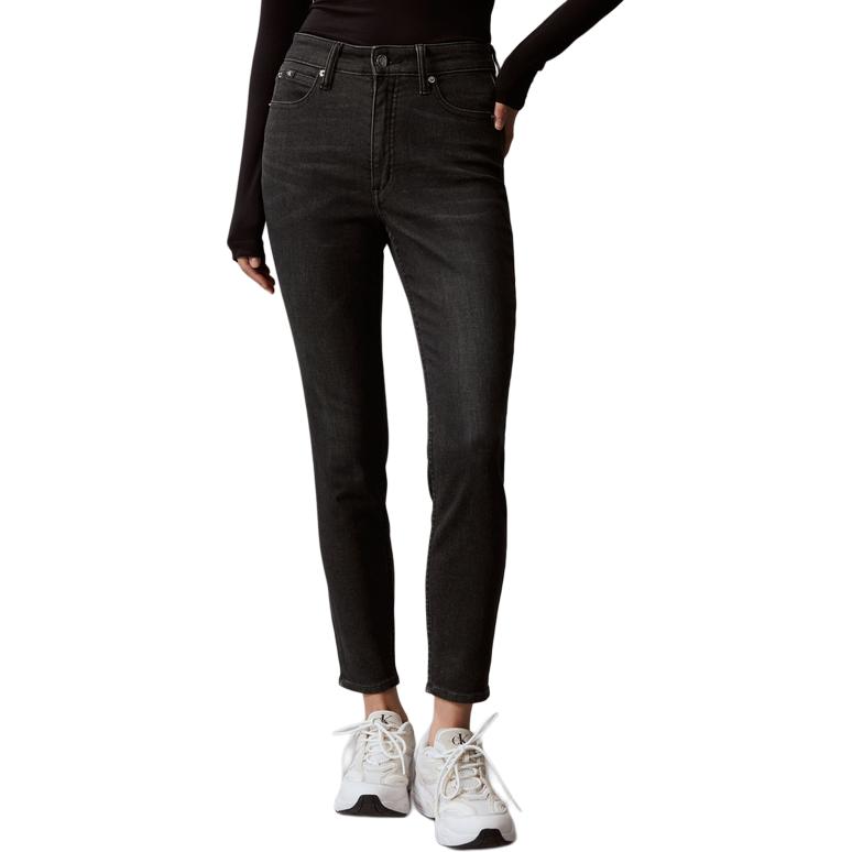 (Women) Calvin Klein High-Waisted Skinny Washed Denim Jeans Women Black Denim. J222908-1BY 圖 4