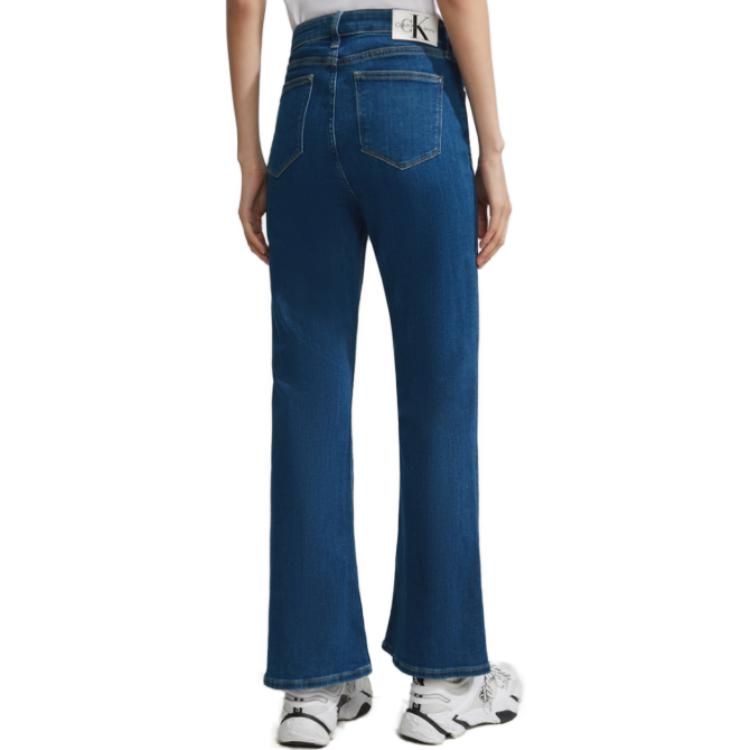 Lookbook (W) Calvin Klein Jeans High-Waist Straight Leg Wanita - Biru Tua J221025