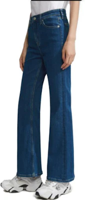 (W) Calvin Klein Jeans High-Waist Straight Leg Wanita - Biru Tua J221025 Shop (W) Calvin Klein Jeans High-Waist Straight Leg Wanita - Biru Tua J221025