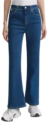 (W) Calvin Klein Jeans High-Waist Straight Leg Wanita - Biru Tua J221025 Purchase (W) Calvin Klein Jeans High-Waist Straight Leg Wanita - Biru Tua J221025