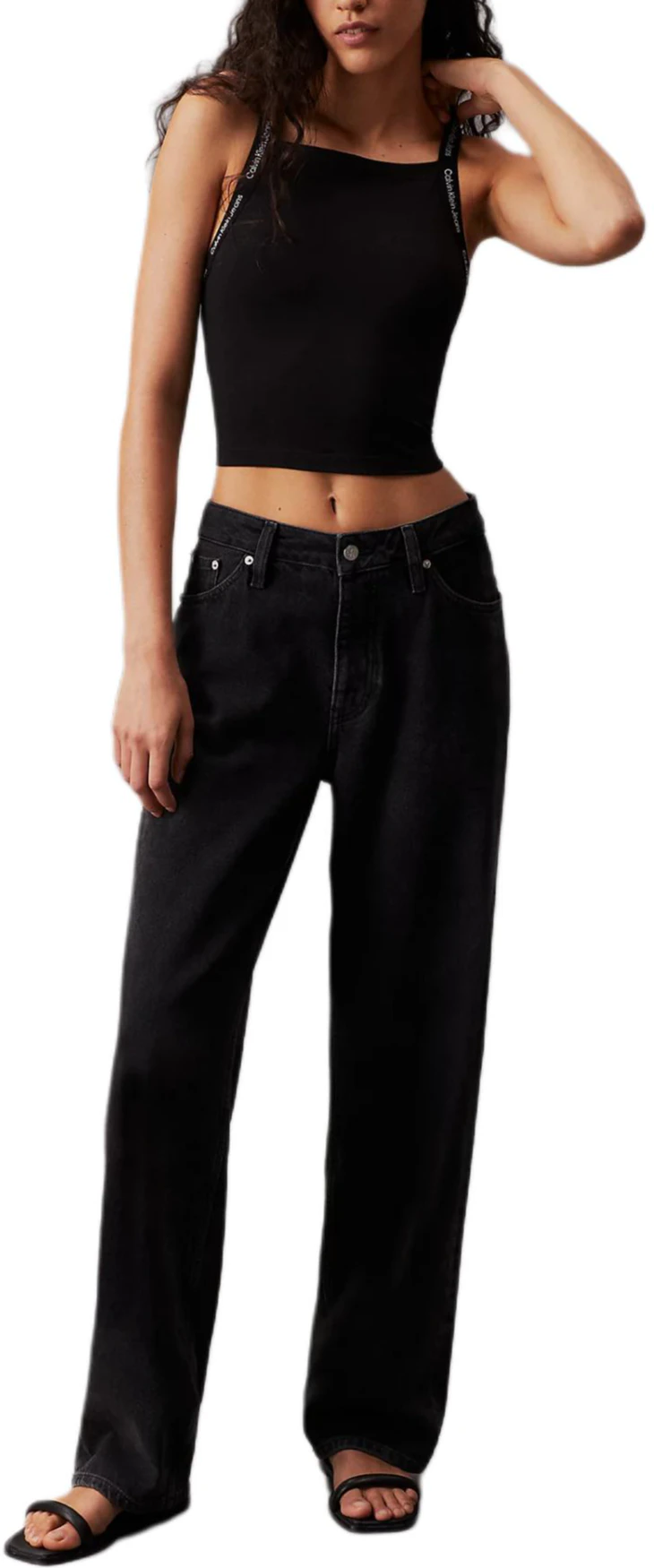 women-calvin-klein-jeans-black-logo-trim-fitted-square-neck-tank-top-womens-europe-style-j20-j223110-beh