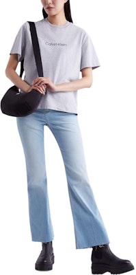 (Women) CALVIN KLEIN Jeans SS24 High-Waisted Flared Light Blue Denim Jeans Women J223366-1AA Lookbook (Women) CALVIN KLEIN Jeans SS24 High-Waisted Flared Light Blue Denim Jeans Women J223366-1AA