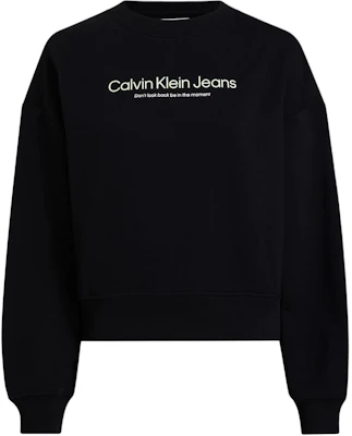 (W) 卡尔文克莱因牛仔女款黑色标志印花圆领卫衣 J20J222549-BEH Buy (W) 卡尔文克莱因牛仔女款黑色标志印花圆领卫衣 J20J222549-BEH