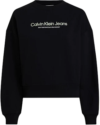 (W) 卡尔文克莱因牛仔女款黑色标志印花圆领卫衣 J20J222549-BEH Order (W) 卡尔文克莱因牛仔女款黑色标志印花圆领卫衣 J20J222549-BEH