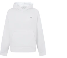 (Women) Calvin Klein Letter Embroidered Hoodie Long Sleeve Bright White 40WH100-YAA (Women) Calvin Klein Letter Embroidered Hoodie Long Sleeve Bright White 40WH100-YAA