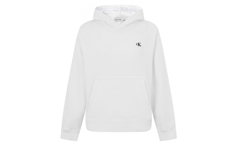 Order (W) Calvin Klein 刺繡字母連帽長袖上衣 亮白色 40WH100-YAA