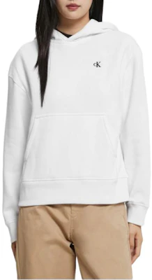(W) Calvin Klein 刺繡字母連帽長袖上衣 亮白色 40WH100-YAA Shop (W) Calvin Klein 刺繡字母連帽長袖上衣 亮白色 40WH100-YAA