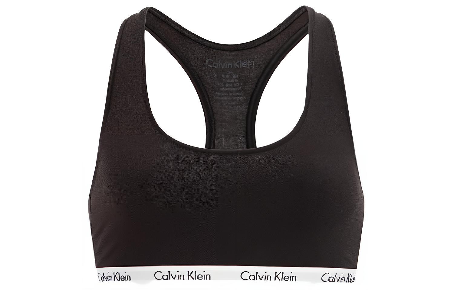 (Women) Calvin Klein Logo Waist Fitness Tank Top Black QP1036O-UB1
