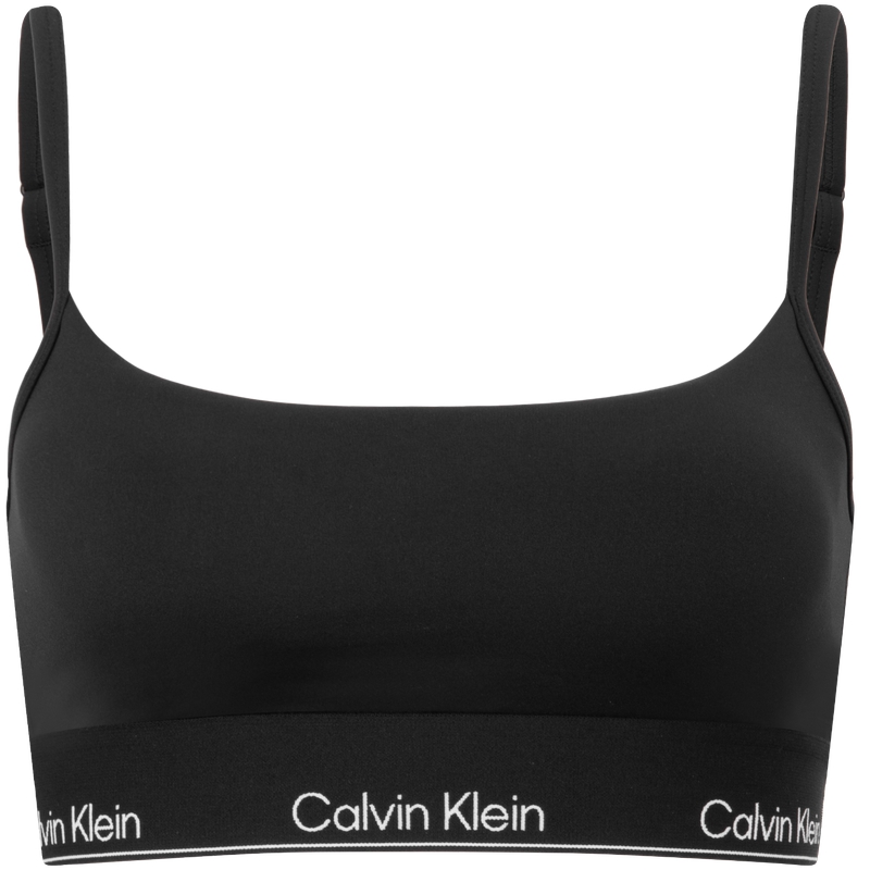 (Women) Calvin Klein Low Support Removable Pad Sports Bra Space Black 4WS4K191